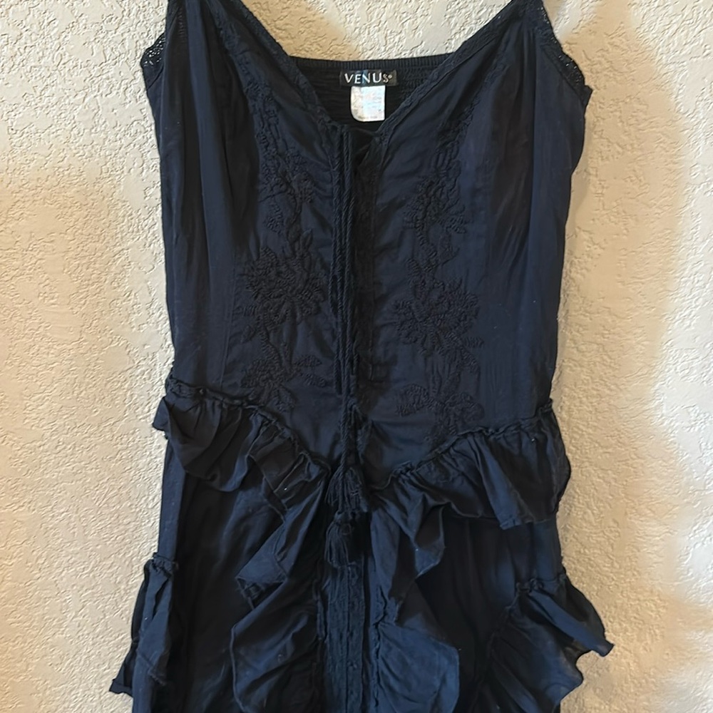 Venus ruffled  maxi dress